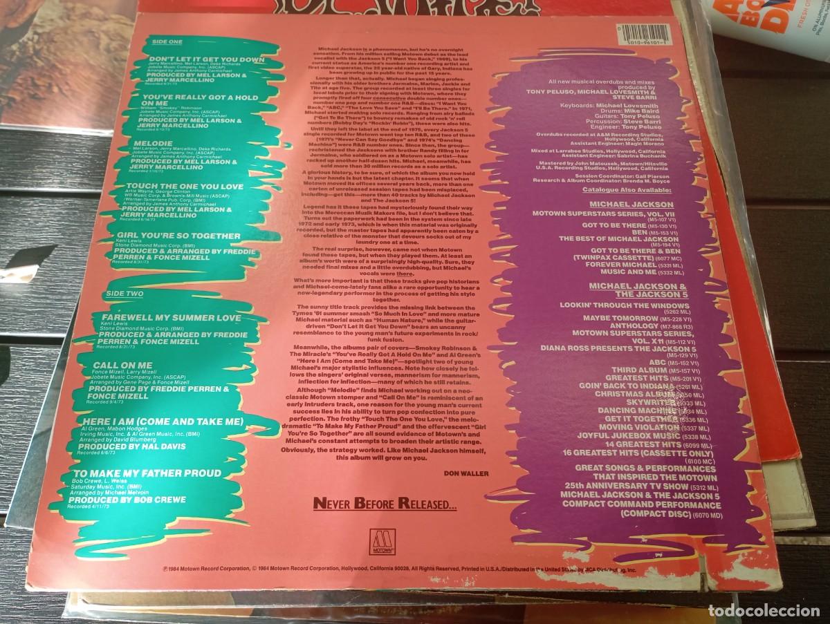 Discos de vinilo: LP ORIG USA 1984 MICHAEL JACKSON FAREWELL MY SUMMER LOVE CON POSTER PORTADA VG (DESGARRO) DISCO VG++