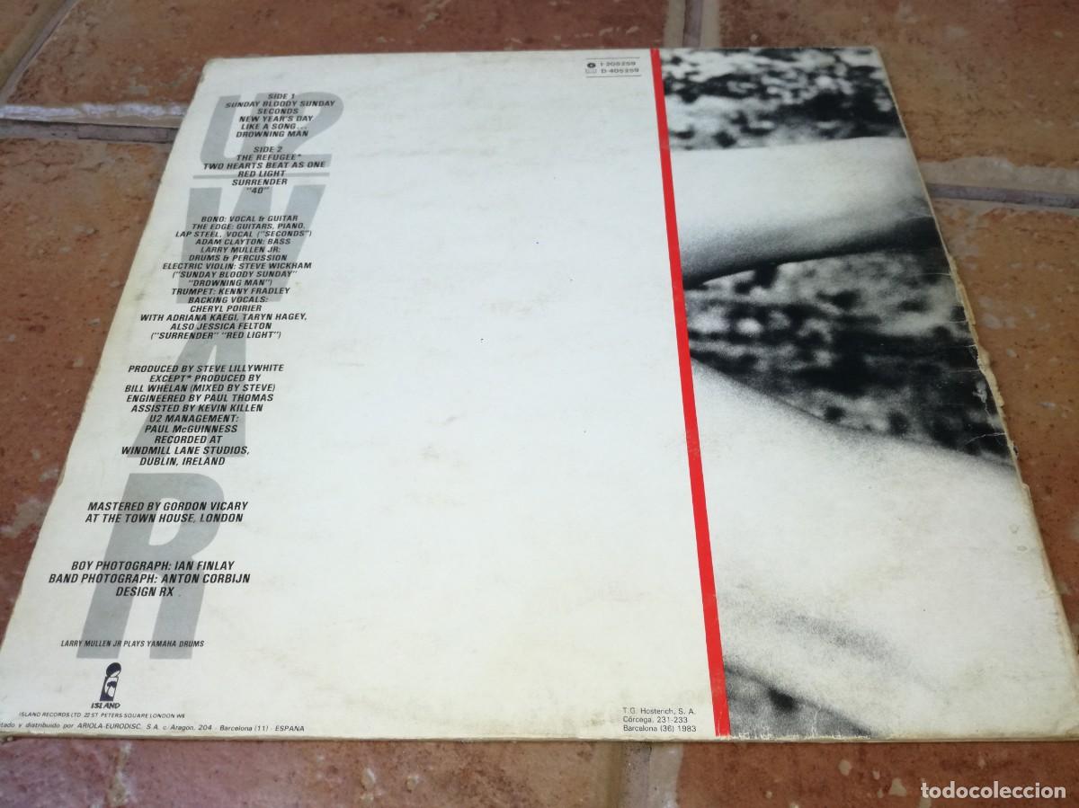 Discos de vinilo: U2-WAR-GATEFOLD-ORIGINAL ESPA&Ntilde;OL 1983 - Foto 2
