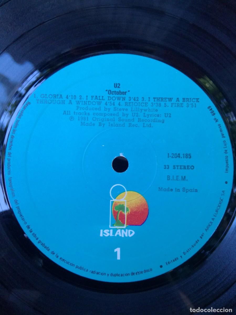 Discos de vinilo: U2-OCTOBER-ORIGINAL ESPA&Ntilde;OL 1981 - Foto 3