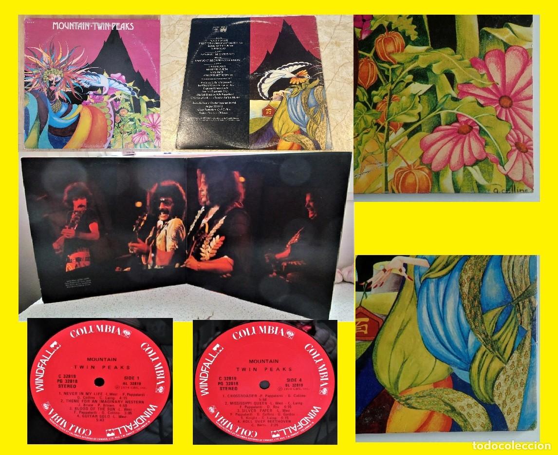 Discos de vinilo: MOUNTAIN / TWIN PEAKS 1974 DOBLE LP / HARD BLUES..MISSISSIPPI QUEEN !! 1&ordf; ORIG. EDIT. CANADA !! EXC