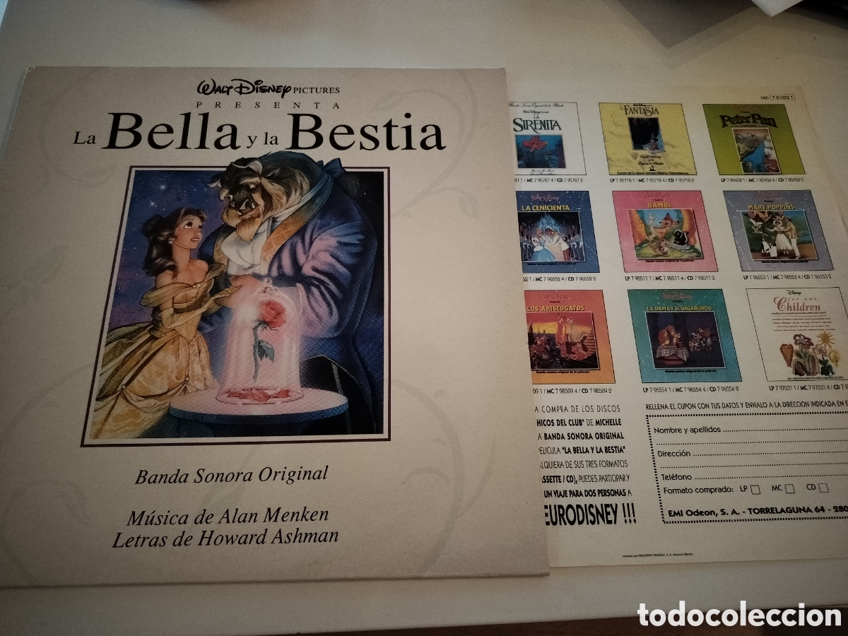 Discos de vinilo: Vinilo La Bella y la Bestia