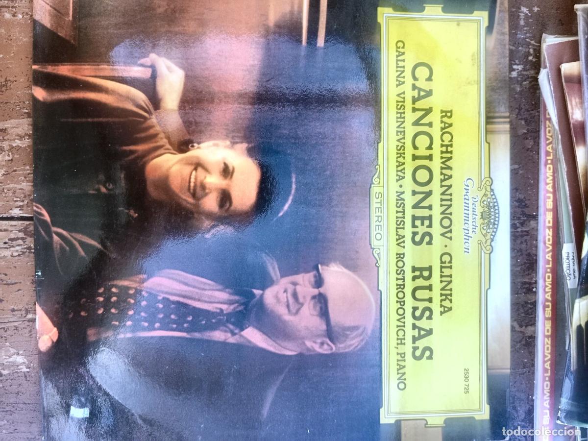 Discos de vinilo: Rachmaninov / Glinka - Canciones Rusas - Vishnevskaya / Rostropovich - LP DG