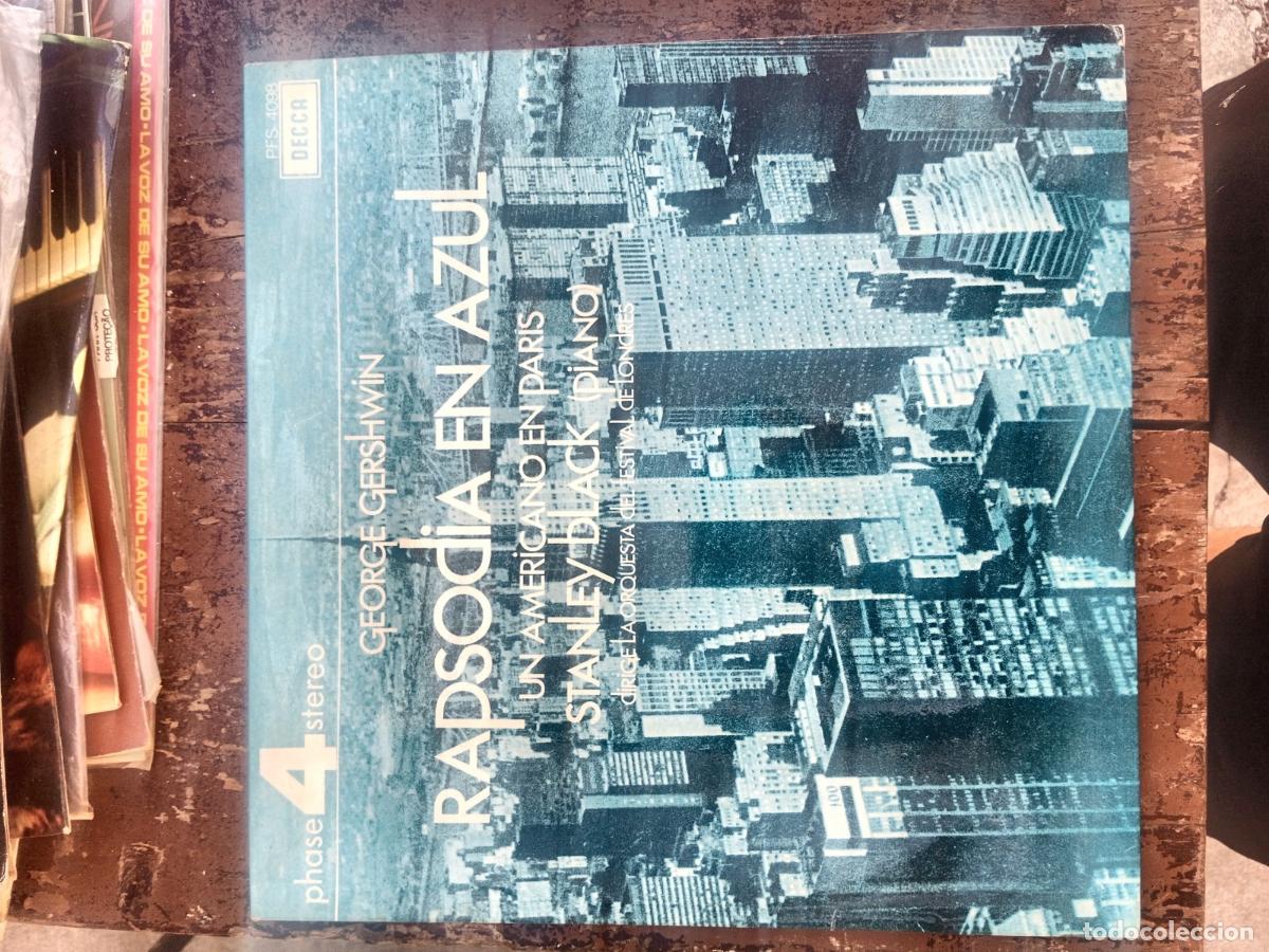 Discos de vinilo: Gershwin - Rapsodia en Azul / Un Americano en Paris - Stanley Black - LP Decca Phase 4
