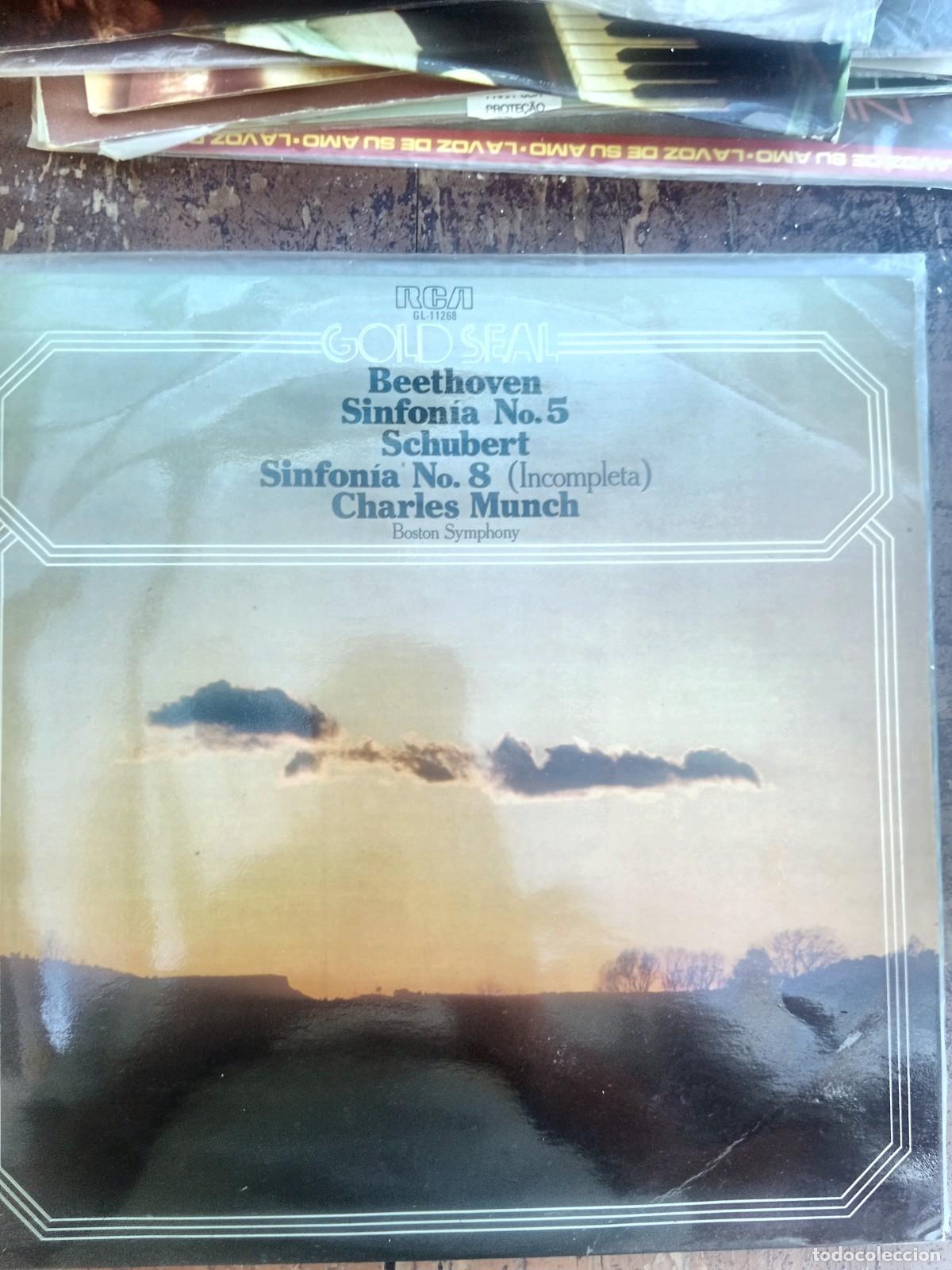 Discos de vinilo: Beethoven Sinfonia 5 / Schubert Inacabada - Charles Munch - LP RCA Gold Seal