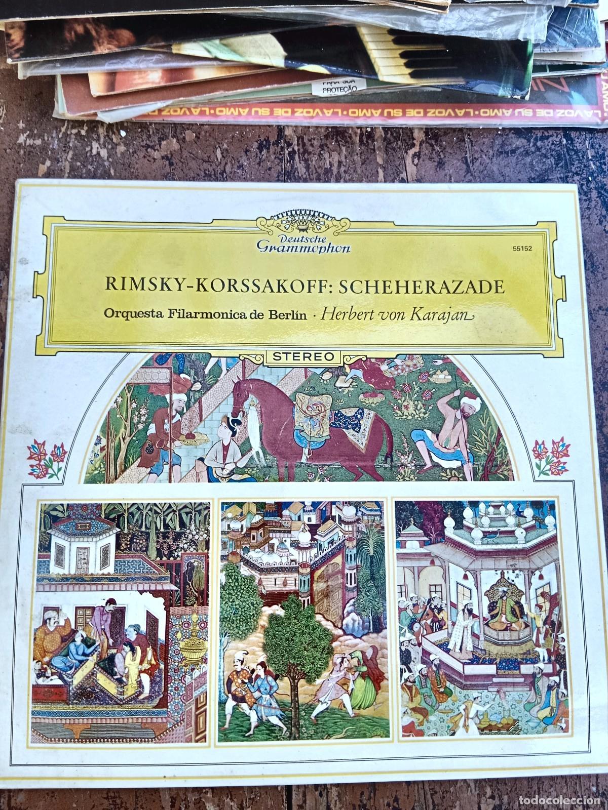 Discos de vinilo: Rimsky-Korsakov - Scheherazade - Karajan - LP DG / Circulo de Lectores