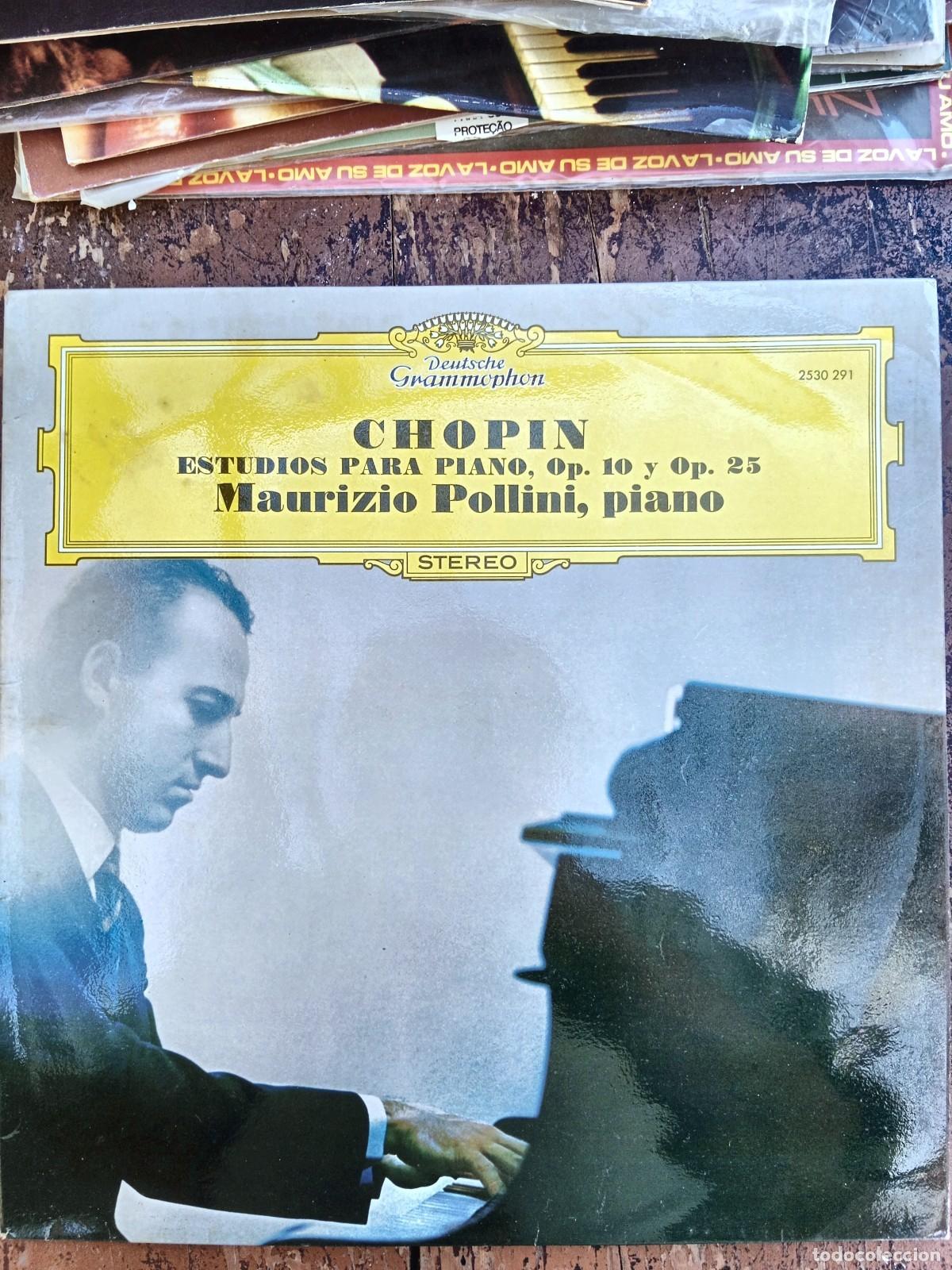 Discos de vinilo: Chopin - Estudios op.10 y op.25 - Maurizio Pollini - LP Deutsche Grammophon