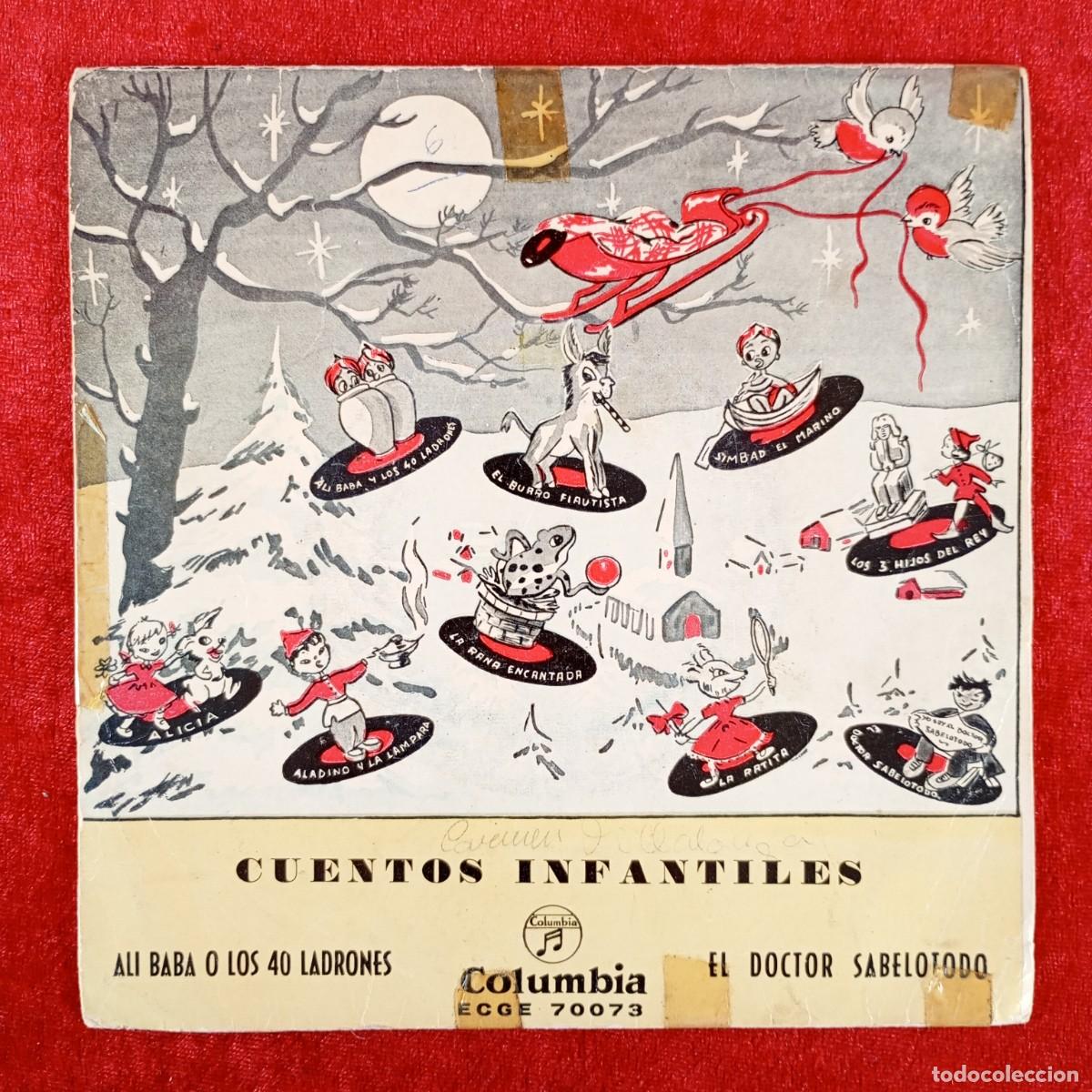 Discos de vinilo: CUENTOS INFANTILES - ALI BABA O LOS 40 LADRONES, EL DOCTOR SABELOTODO - 70073 - SINGLE VINILO / 1328