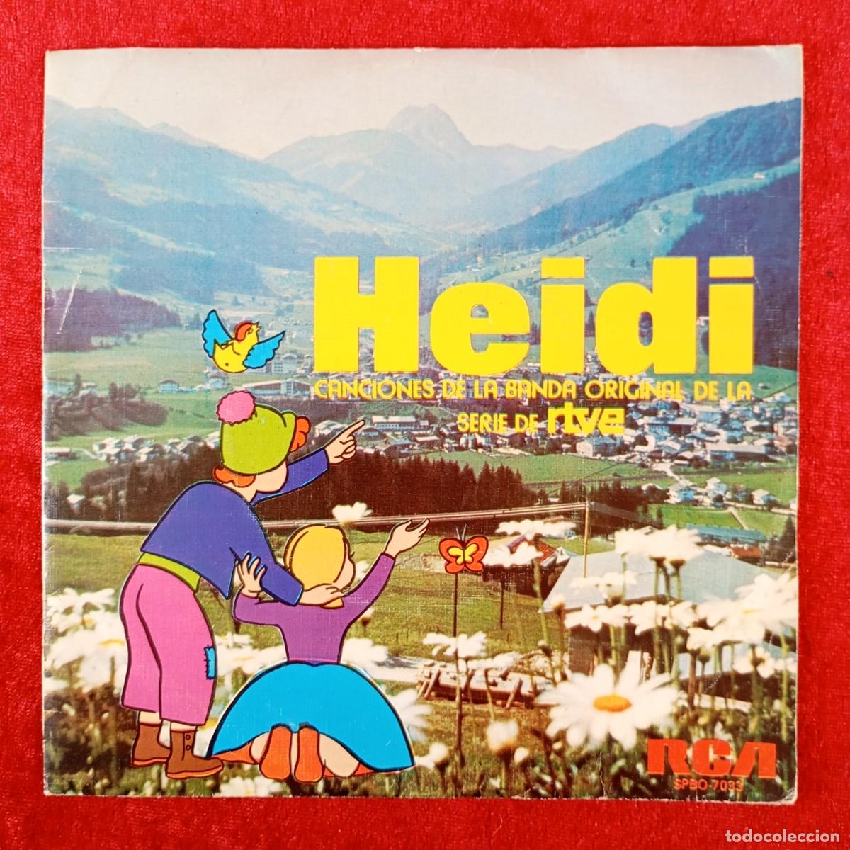 Discos de vinilo: HEIDI - CANCIONES DE LA BANDA ORIGINAL DE LA SERIE DE RTVE - SPBO-7033 - SINGLE VINILO / 1343