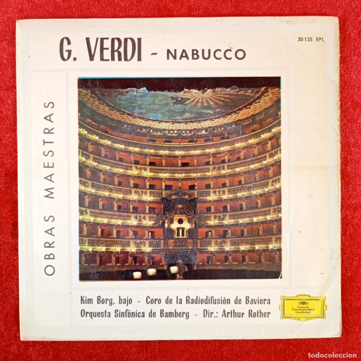 Discos de vinilo: G. VERDI - NABUCCO - OBRAS MAESTRAS - 30 125 EPL - SINGLE VINILO / 1358