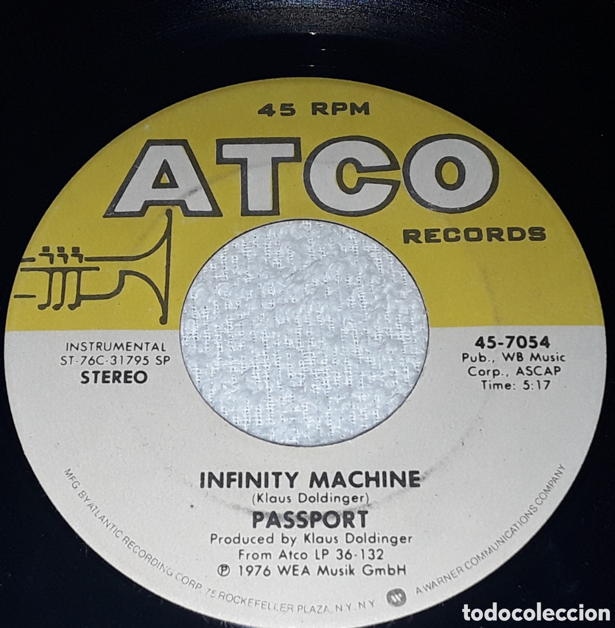 Discos de vinilo: SG - PASSPORT - INFINITY MACHINE - RARA EDICI&Oacute;N - Foto 2