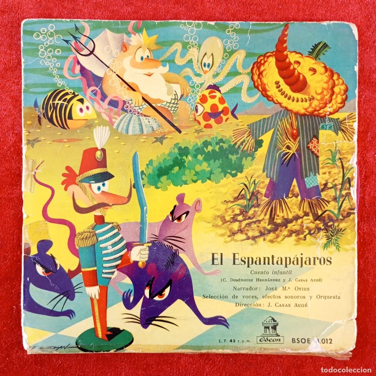 Discos de vinilo: EL ESPANTAP&Aacute;JAROS - CUENTO INFANTIL - BSEO 4.012 - SINGLE VINILO / 1364