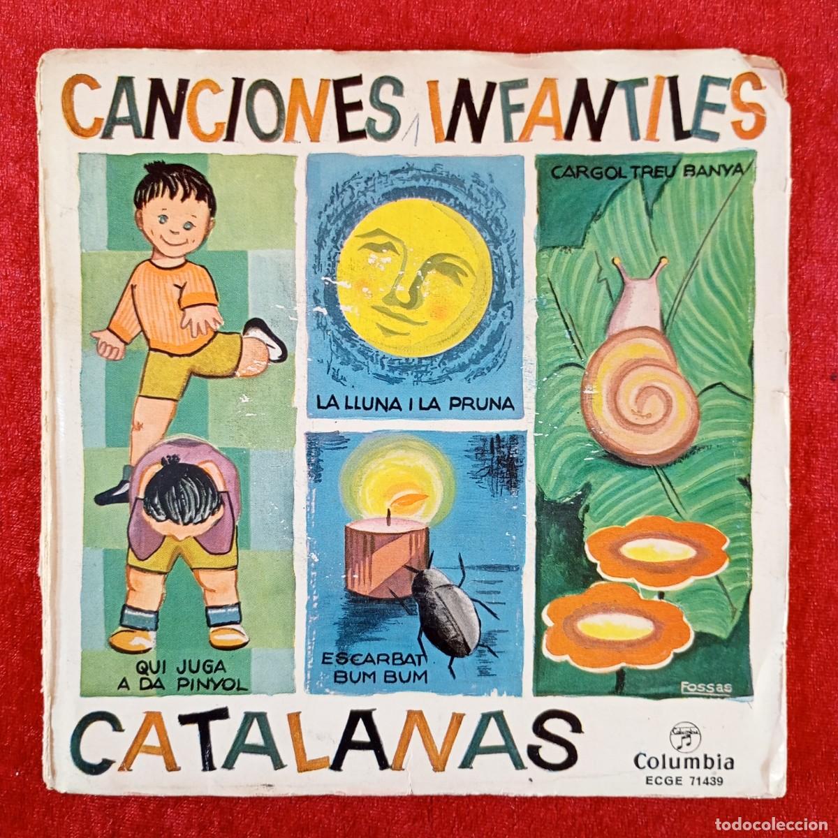 Discos de vinilo: CANCIONES INFANTILES CATALANAS - LA LLUNA I LA PRUNA, QUI JUGA A DA PINYOL - SINGLE VINILO / 1385