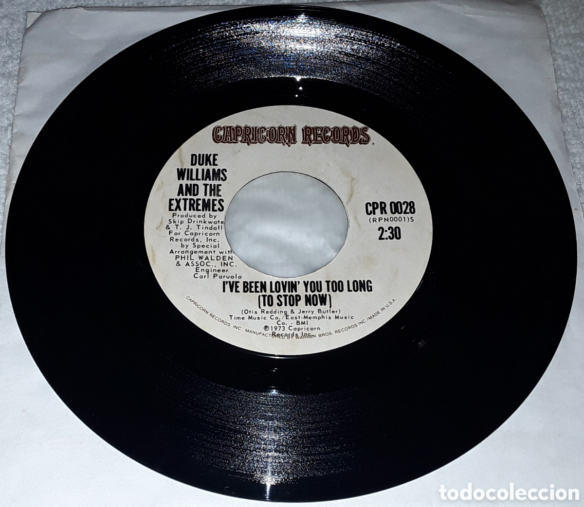 Discos de vinilo: SG- DUKE WILLIAMS AND THE EXTREMES - I'VE BEEN LOVIN YOU TOO LONG / CHINESE CHIKEN -MADE IN USA 1973