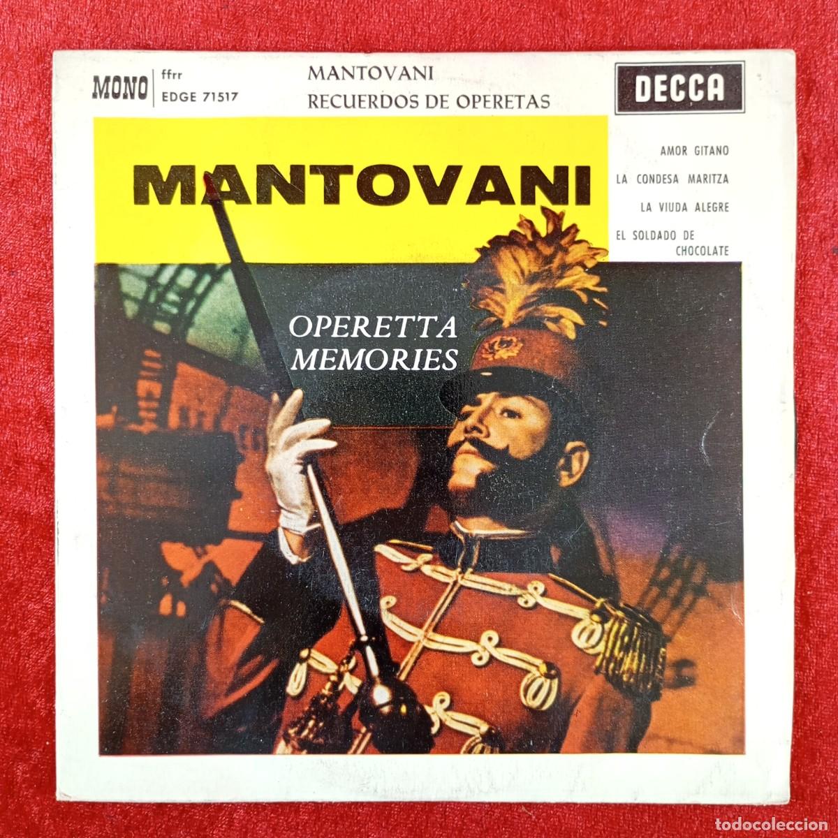 Discos de vinilo: MANTOVANI - AMOR GITANO, LA CONDESA MARITZA, LA VIUDA ALEGRE - EDGE 71517 - SINGLE VINILO / 1402