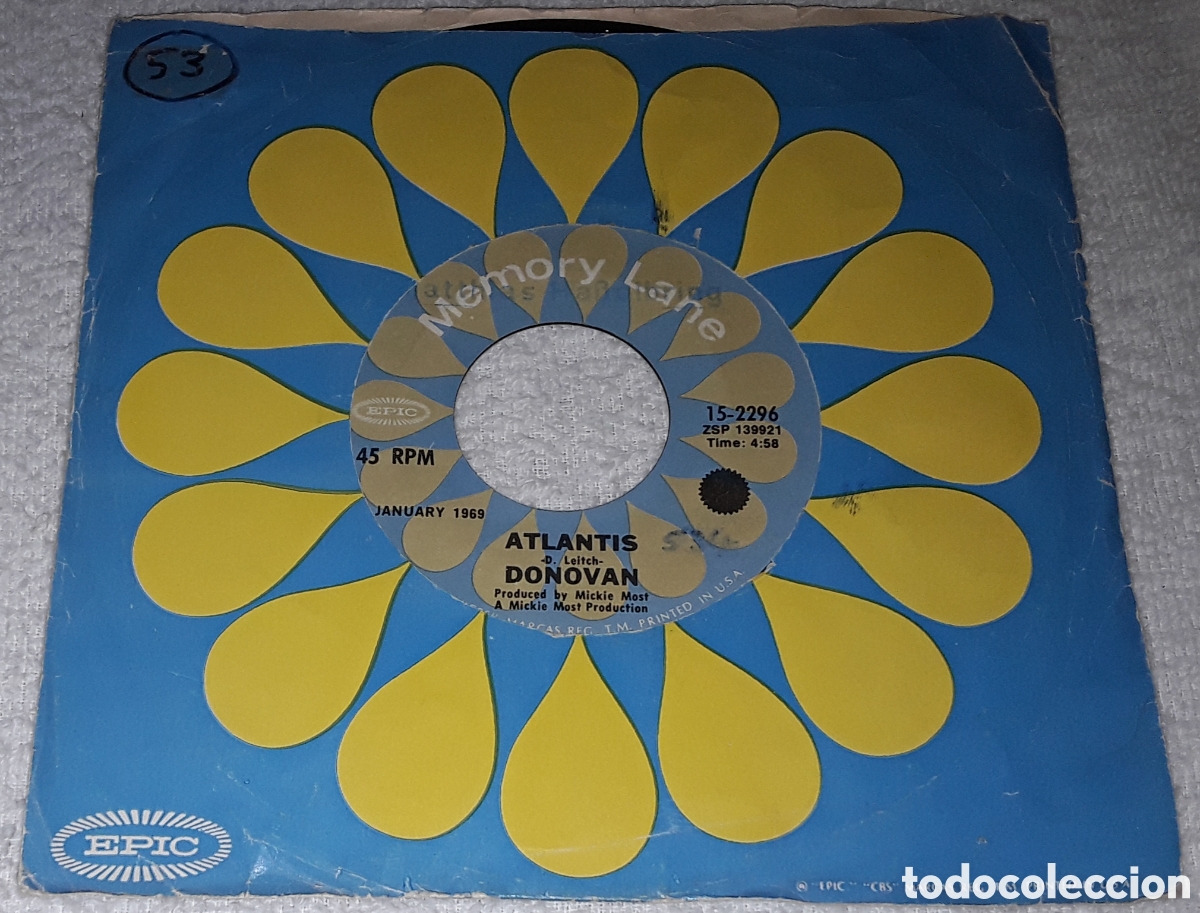 Discos de vinilo: SG - DONOVAN - TO SUSAN ON THE WEST COAST WAITING / ATLANTIS - MADE IN USA
