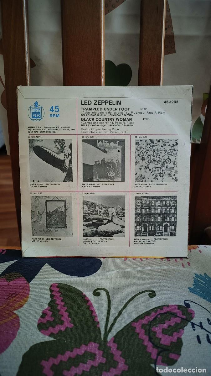 Discos de vinilo: LED ZEPPELIN-SINGLE TRAMPLED UNDER FOOT - Foto 2
