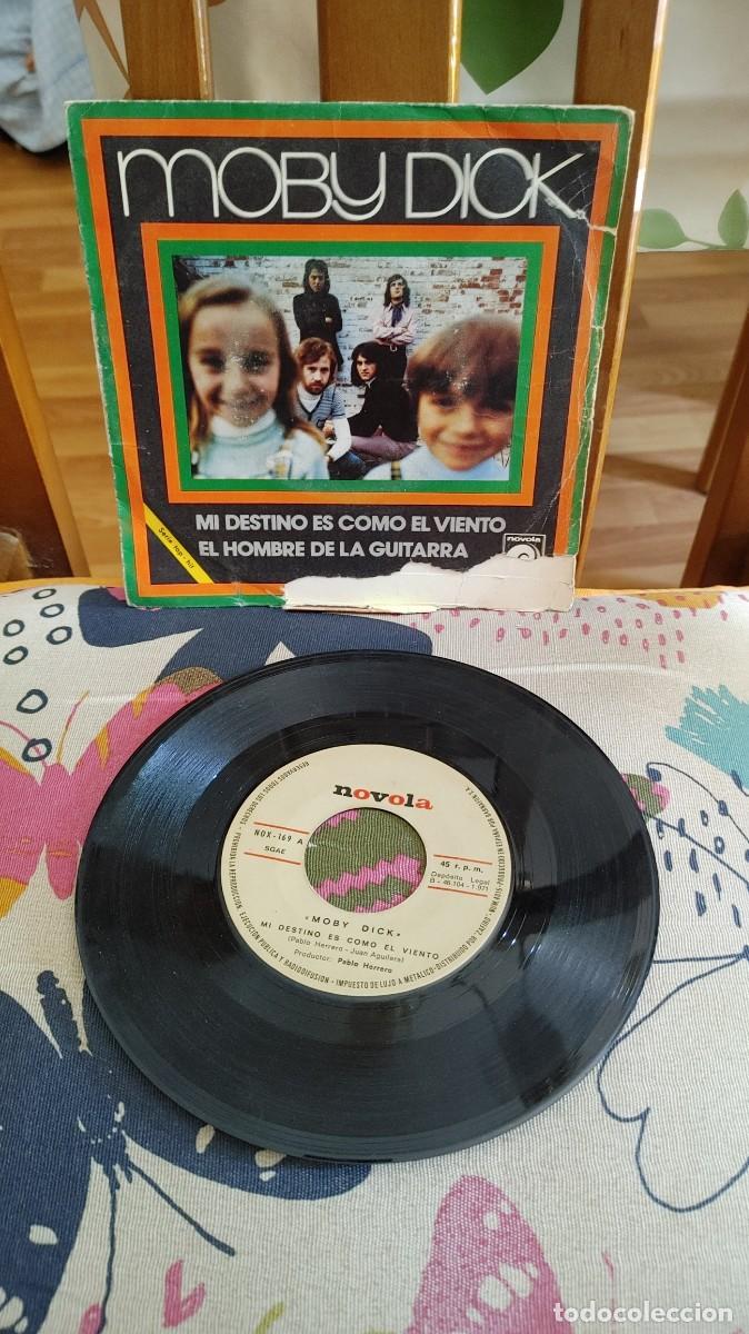 Discos de vinilo: MOBY DICK-SINGLE MI DESTINO ES COMO EL VIENTO-FRONTAL DE TAPA ROTA