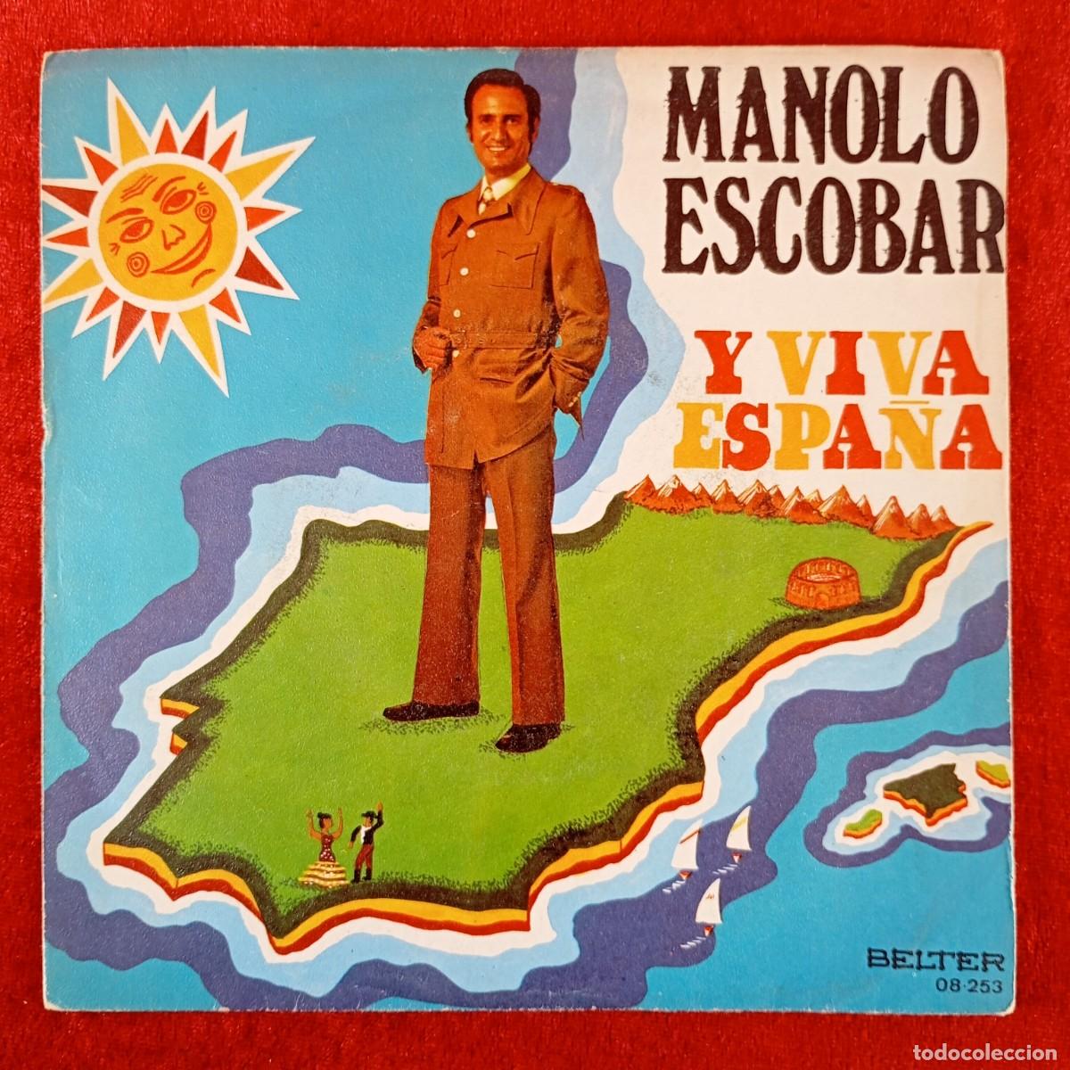 Discos de vinilo: MANOLO ESCOBAR - Y VIVA ESPA&Ntilde;A, PREGUNTALE A MI GUITARRA - 08-253 - SINGLE VINILO / 1442