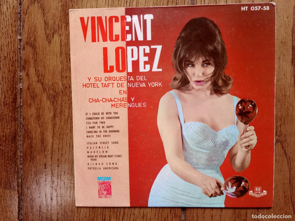 Discos de vinilo: Vincent L&oacute;pez y su orquesta del hotel Taft de Nueva York - en cha cha chas y merengues