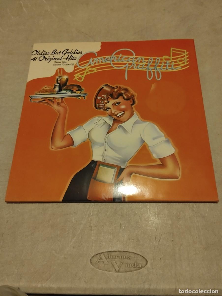 Discos de vinilo: AMERICAN GRAFFITI DOBLE LP OLDIES GOLDIES ESP. 1987 PORTADA ABIERTA