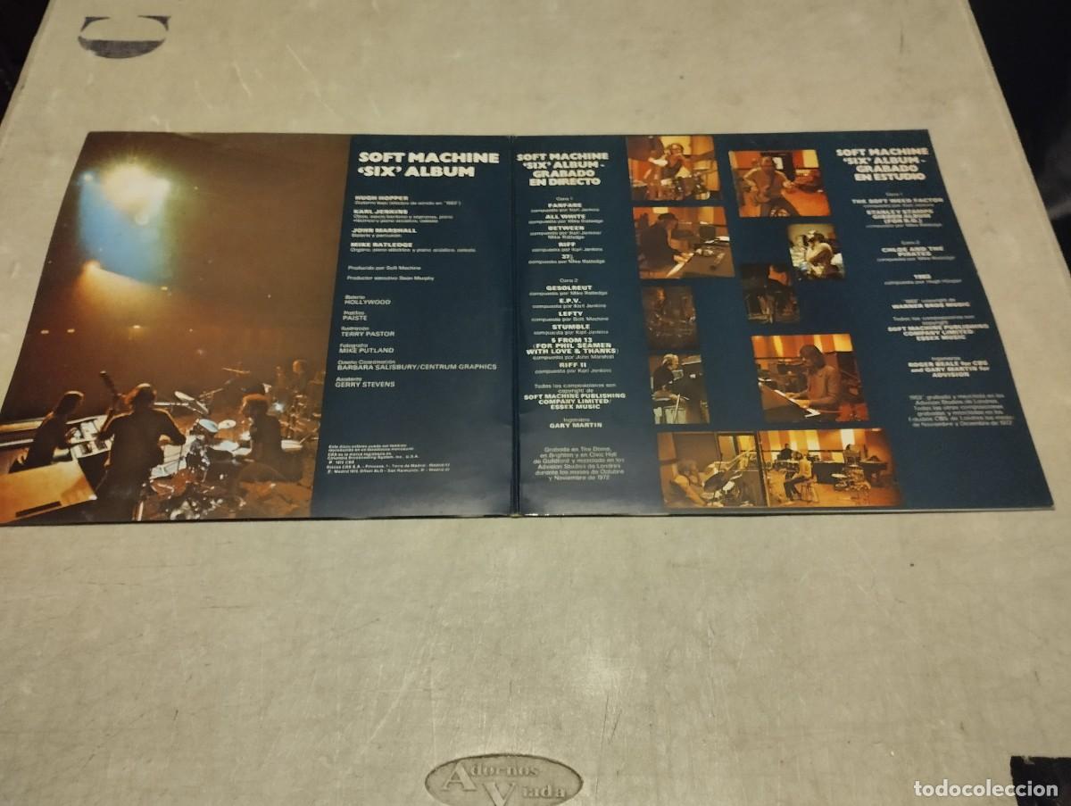 Discos de vinilo: SOFT MACHINE DOBLE LP SIX ESP.1973 PORTADA ABIERTA - Foto 2