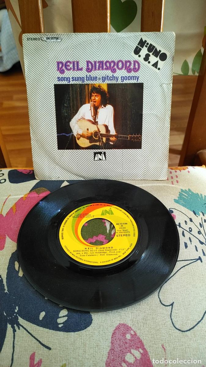 Discos de vinilo: NEIL DIAMOND-SINGLE SONG SUNG BLUE - Foto 1