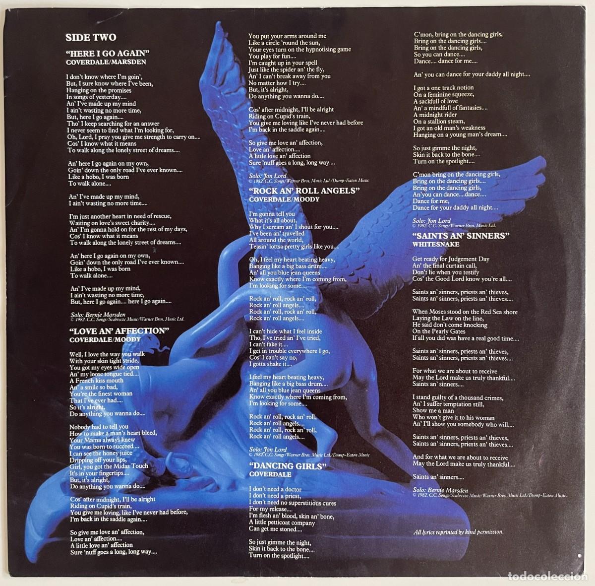 Discos de vinilo: Whitesnake &ndash; Saints & Sinners - Foto 3