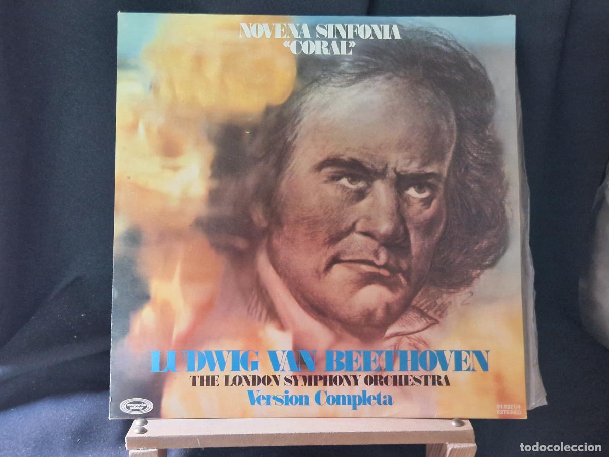 Discos de vinilo: SINGLE. NOVENA SINFONIA CORAL. LUDWIG VAN BEETHOVEN. THE LONDON SYMPHONY ORCHESTRA.