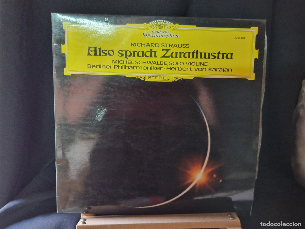 Discos de vinilo: SINGLE. RICHARDS STRAUSS. ALSO SPRACH ZARATHUSTRA. MICHEL SCHWALBE SOLO VIOLINE.