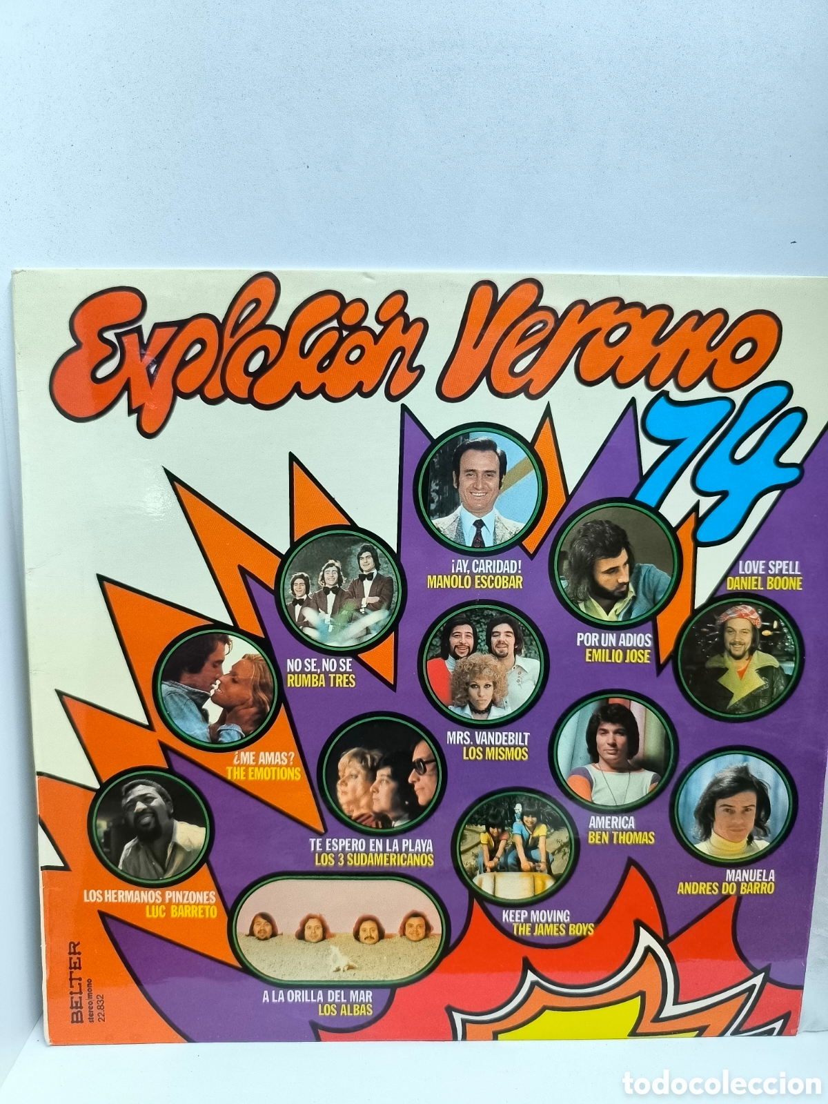 Discos de vinilo: Explosi&oacute;n verano 74 recopilaci&oacute;n belter