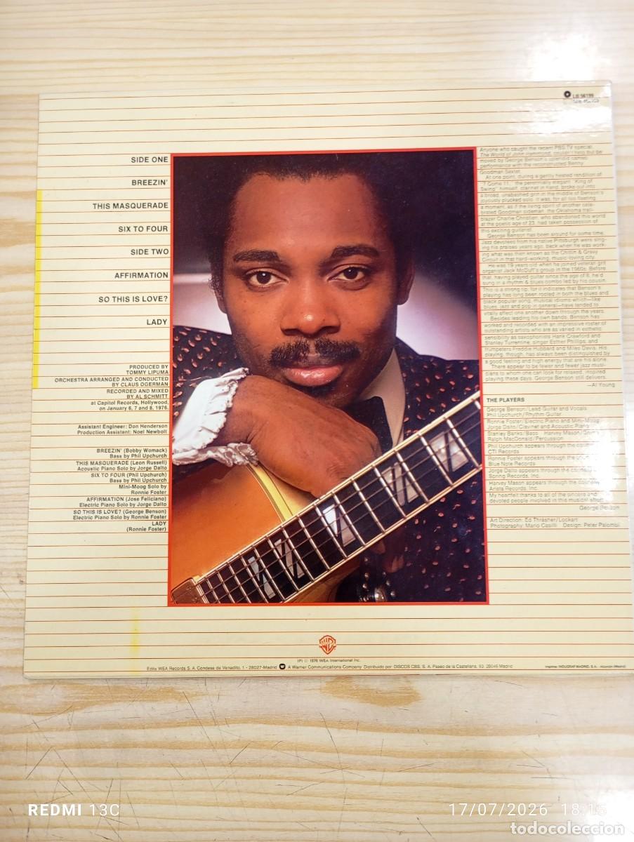 Discos de vinilo: LP - George benson - Breezin - Foto 2