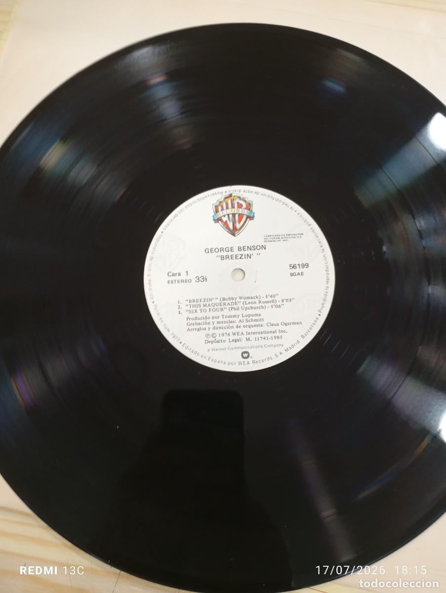 Discos de vinilo: LP - George benson - Breezin - Foto 5