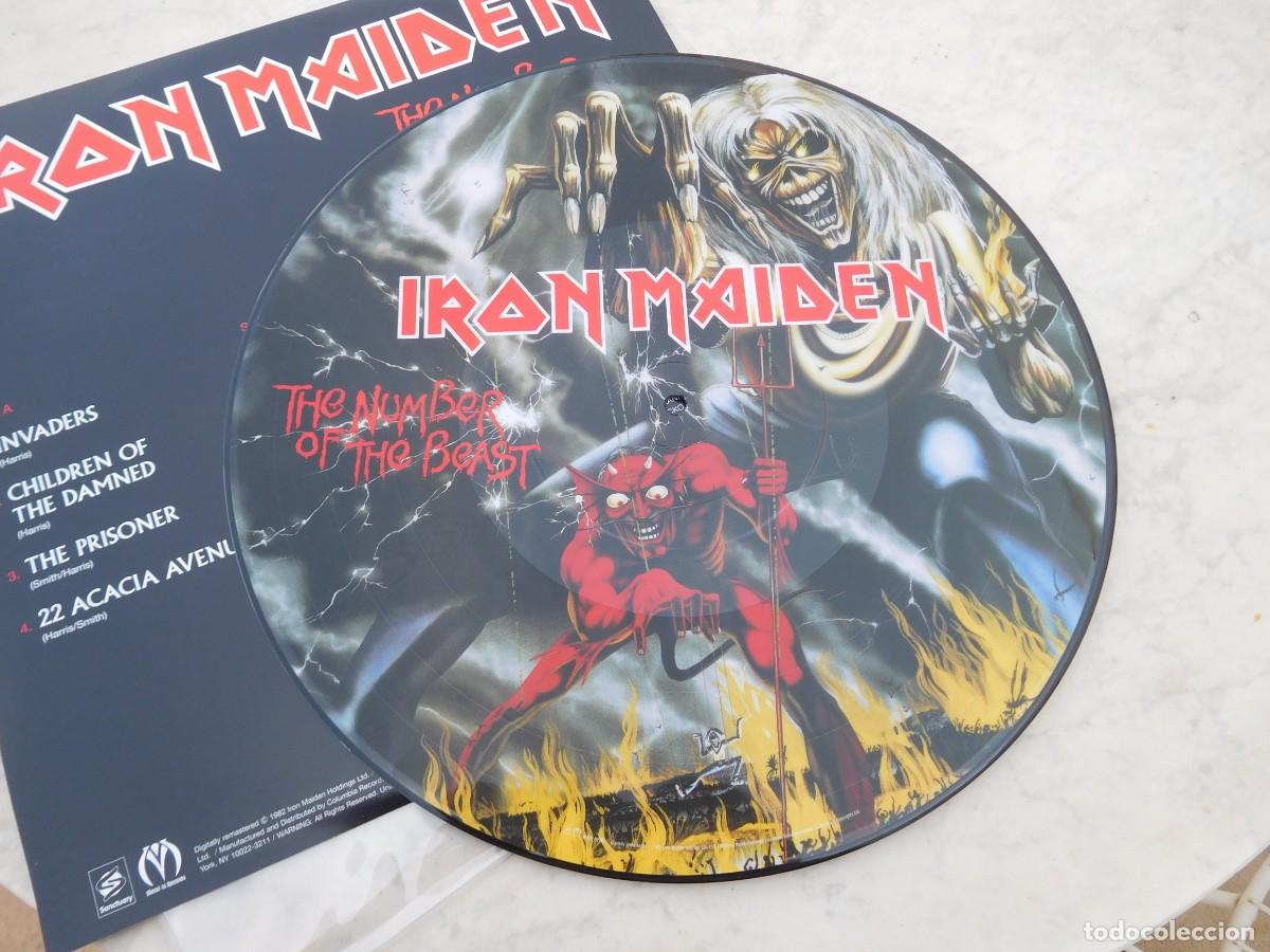 Discos de vinilo: Iron Maiden. LP. The number of the beast. Edici&oacute;n USA Picture disc 2006. Sanctuary &ndash; 88697023911-11
