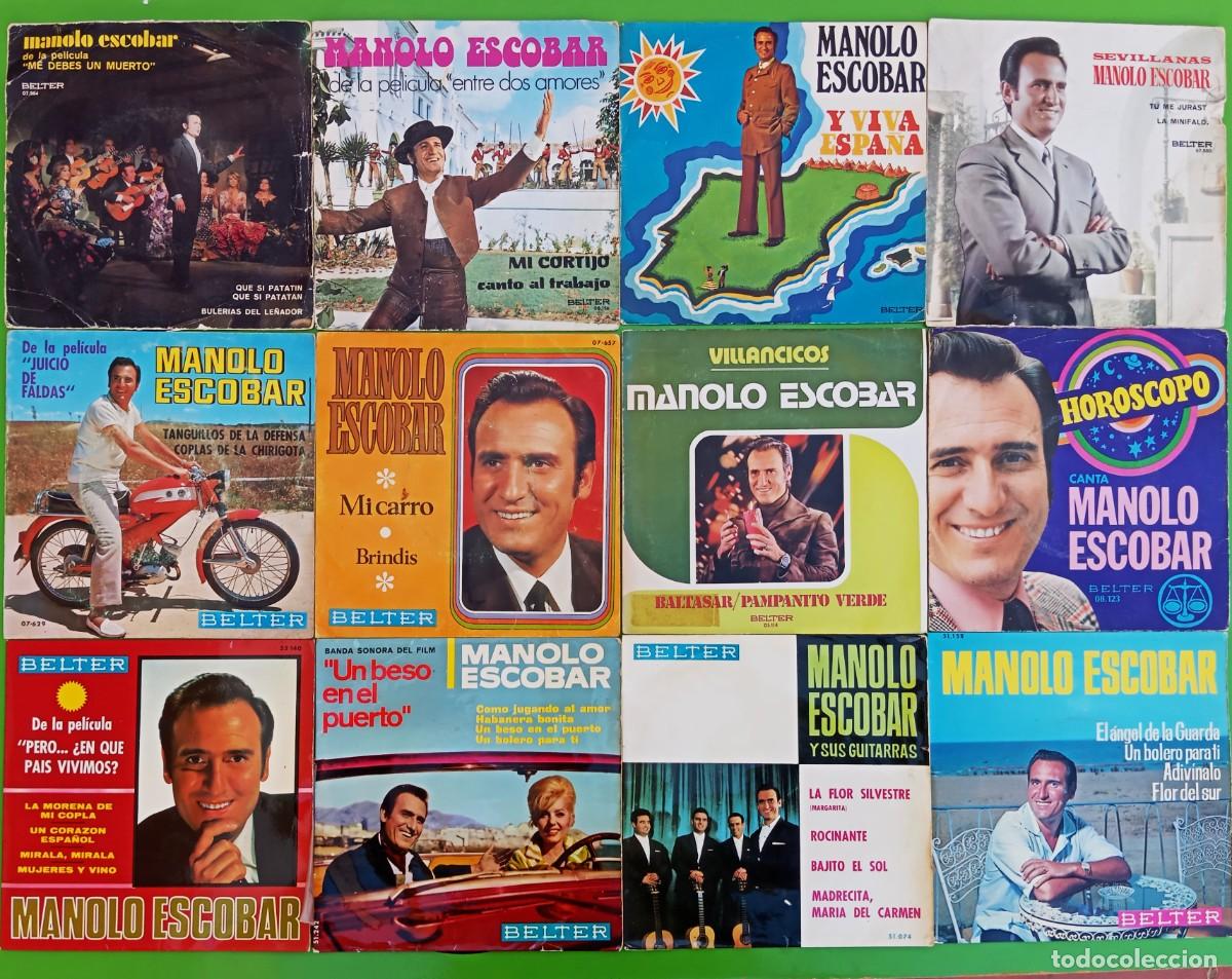 Discos de vinilo: Lote de 21 Singles y EPs de MANOLO ESCOBAR - Foto 2