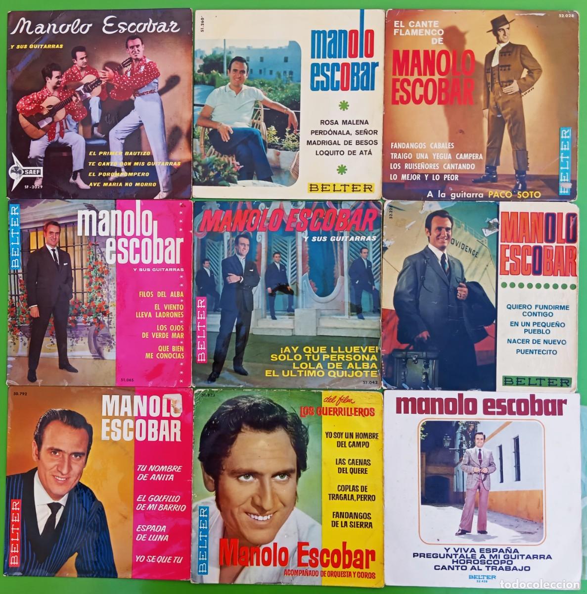 Discos de vinilo: Lote de 21 Singles y EPs de MANOLO ESCOBAR - Foto 3