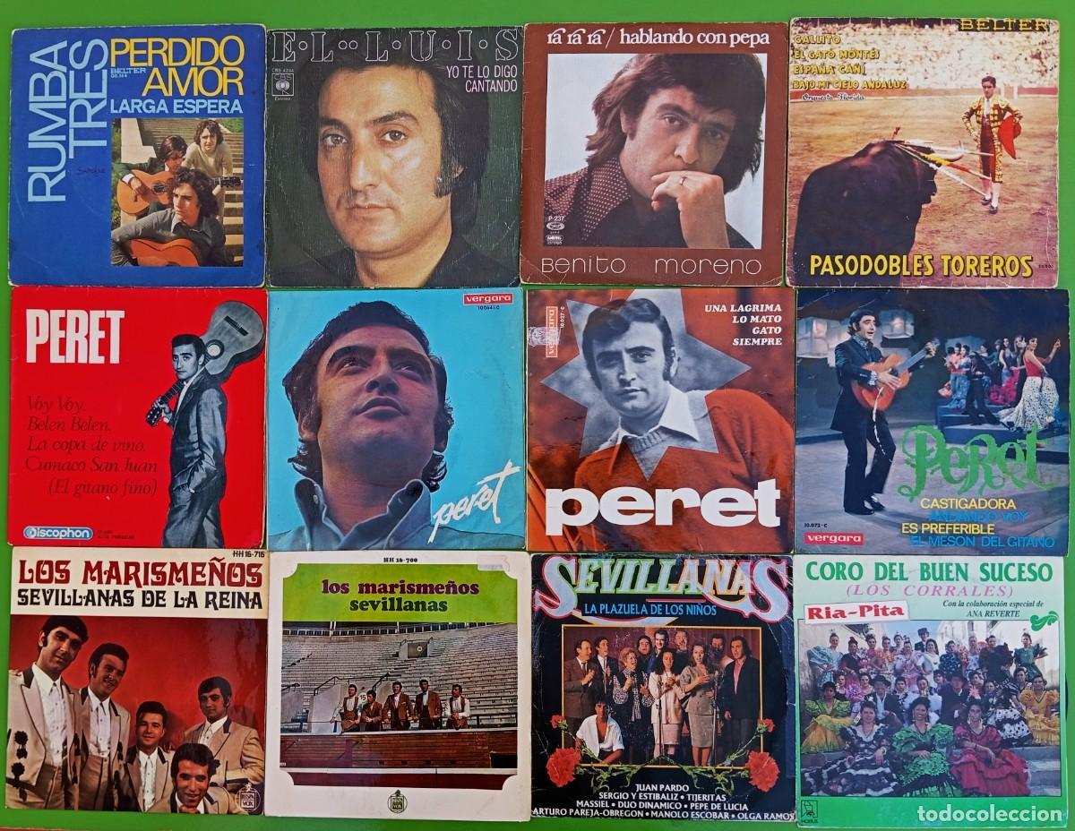 Discos de vinilo: Lote de 12 Singles/EPs: Rumba Tres, Gabriel Moreno, El Luis, Mariosme&ntilde;os, La plazuela de los ni&ntilde;os,