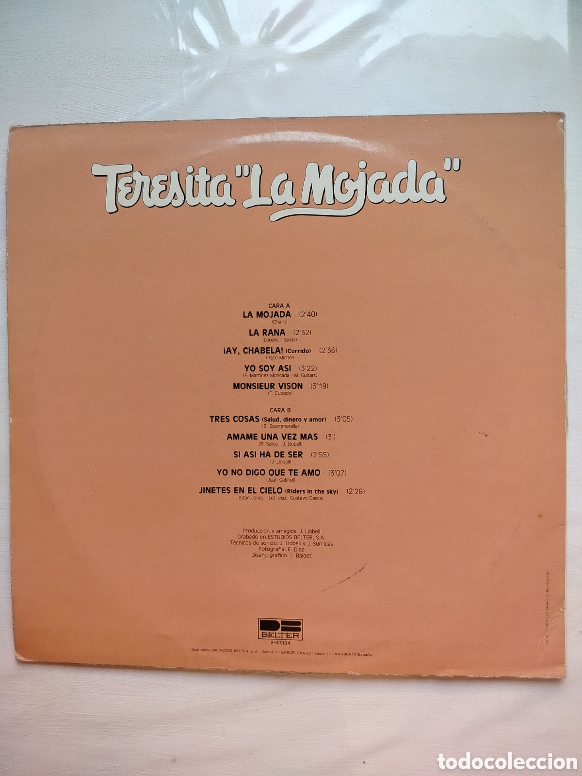 Discos de vinilo: Teresita &rdquo;La Mojada&rdquo; LP - Foto 2