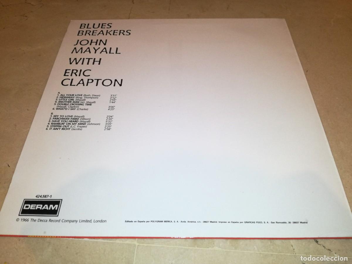 Discos de vinilo: JOHN MAYALL WITH ERIC CLAPTON-BLUES BREAKERS-EDICI&Oacute;N ESPA&Ntilde;OLA - Foto 2