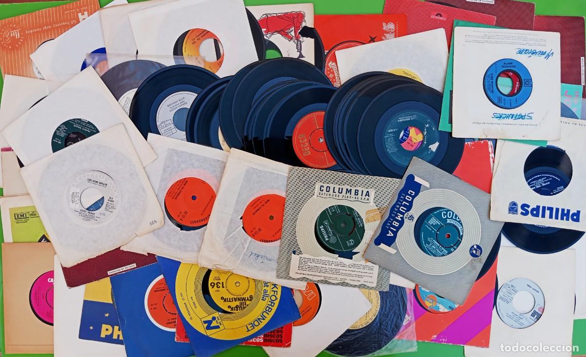 Discos de vinilo: Lote de 70 discos Singles y EPs -sin funda-