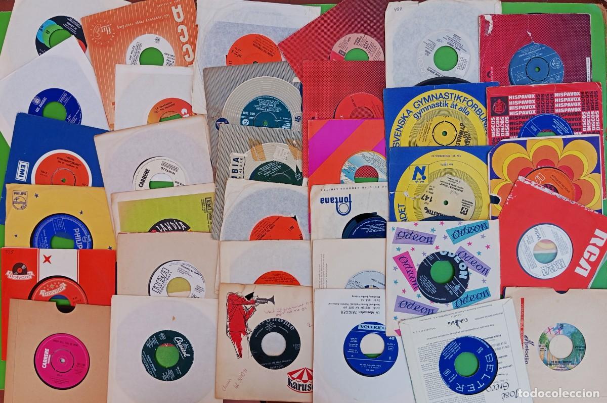 Discos de vinilo: Lote de 70 discos Singles y EPs -sin funda- - Foto 2
