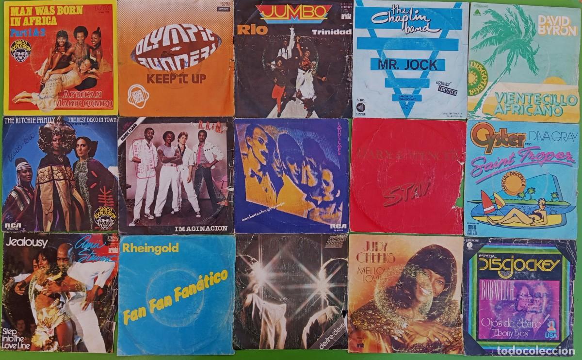 Discos de vinilo: Lote de 50 discos Singles - Discoteca- - Foto 2