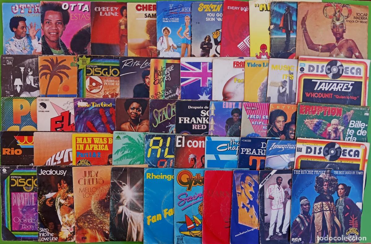 Discos de vinilo: Lote de 50 discos Singles - Discoteca- - Foto 1