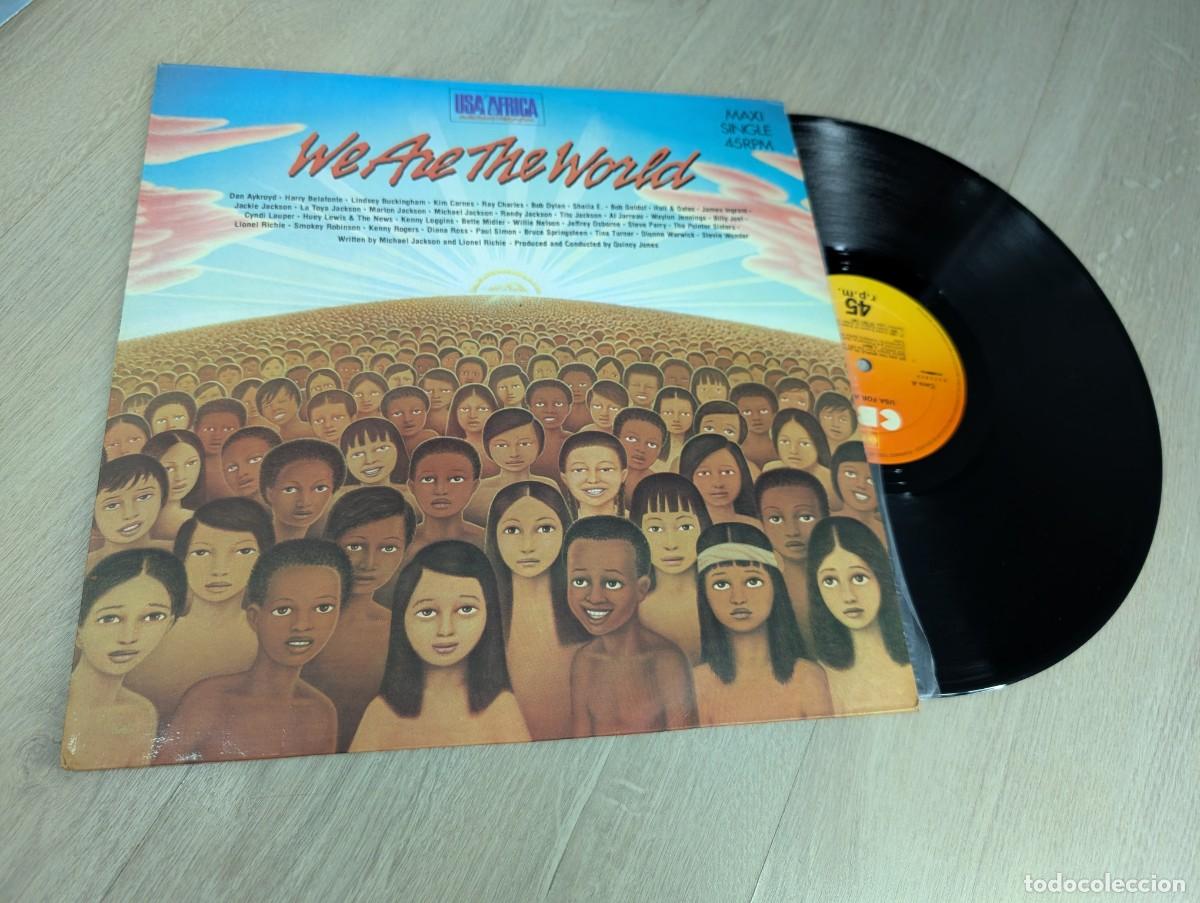 Discos de vinilo: WE ARE THE WORLD - U.S.A FOR AFRICA ( MICHAEL JACKSON )MAXISINGLE DE 1985 - CBS. EXTENDED VERSION .