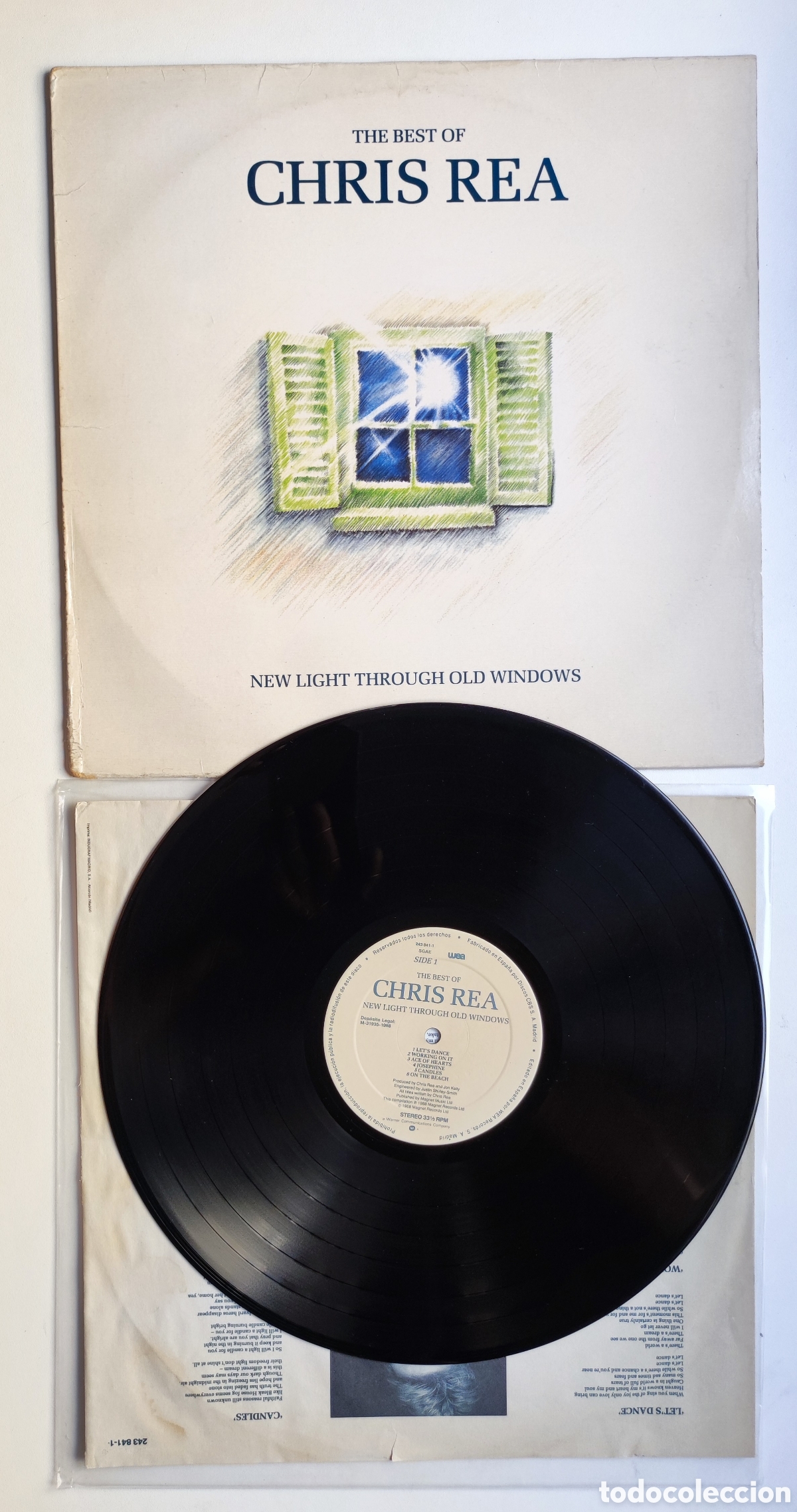 Discos de vinilo: CHRIS REA / NEW LIGHT THROUGH OLD WINDOWS - LP 1988 MAGNET RECORDS (RECOPILACION)