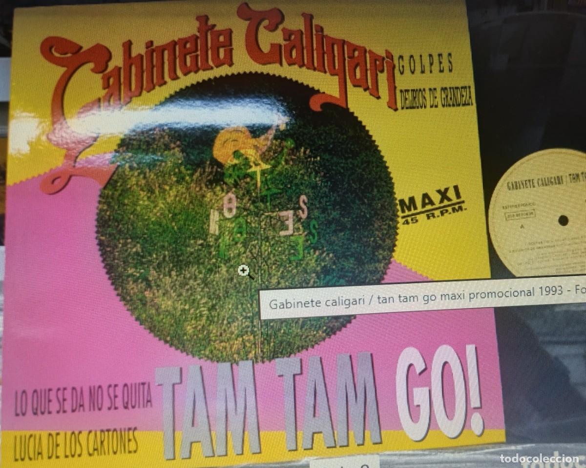 Discos de vinilo: GABINETE CALIGARI.. . MAXISINGLE PROMOCIONAL DE SU LP GRANDES EXITOS + TAMTAM GO .. 2 TEMAS CADA UNO