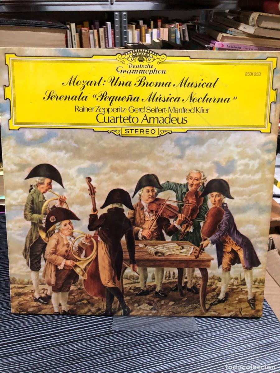 Discos de vinilo: Mozart: Una Broma Musical / Peque&ntilde;a M&uacute;sica Nocturna Deutsche Grammophon / Cuarteto Amadeus