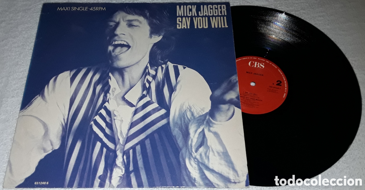 Discos de vinilo: MAXI - MICK JAGGER - SAY YOU WILL / SHOOT OF YOUR MOUTH - THE ROLLING STONES