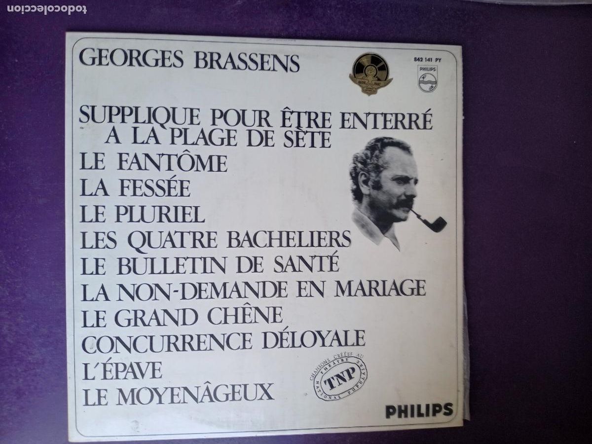 Discos de vinilo: Georges Brassens &ndash; IX - LP PHILIPS 1967 - CHANSON FOLK FRANCIA. SIN APENAS USO