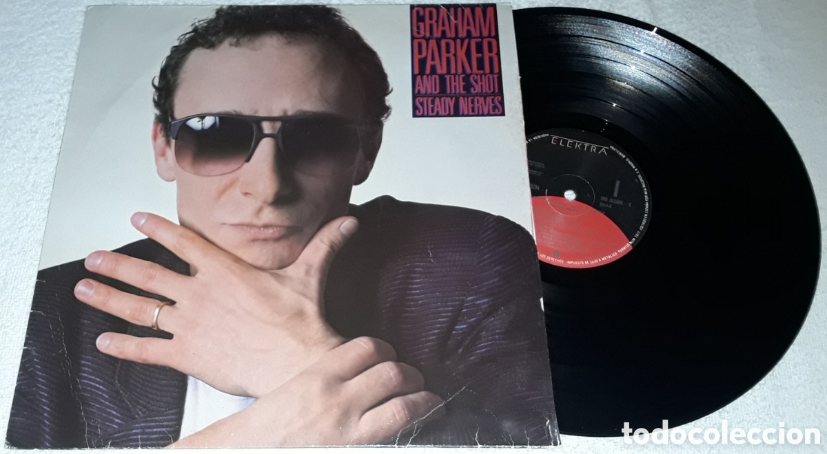 Discos de vinilo: LP- GRAHAM PARKER AND THE SHOT - STEADY NERVES - EDICI&Oacute;N PROMOCIONAL - GRAHAM PARKER