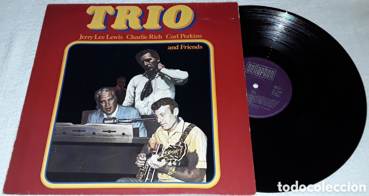 Discos de vinilo: LP- TRIO - JERRY LEE LEWIS, CHARLIE RICH, CARL PERKINS AND FRIENDS - MADE IN GERMANY